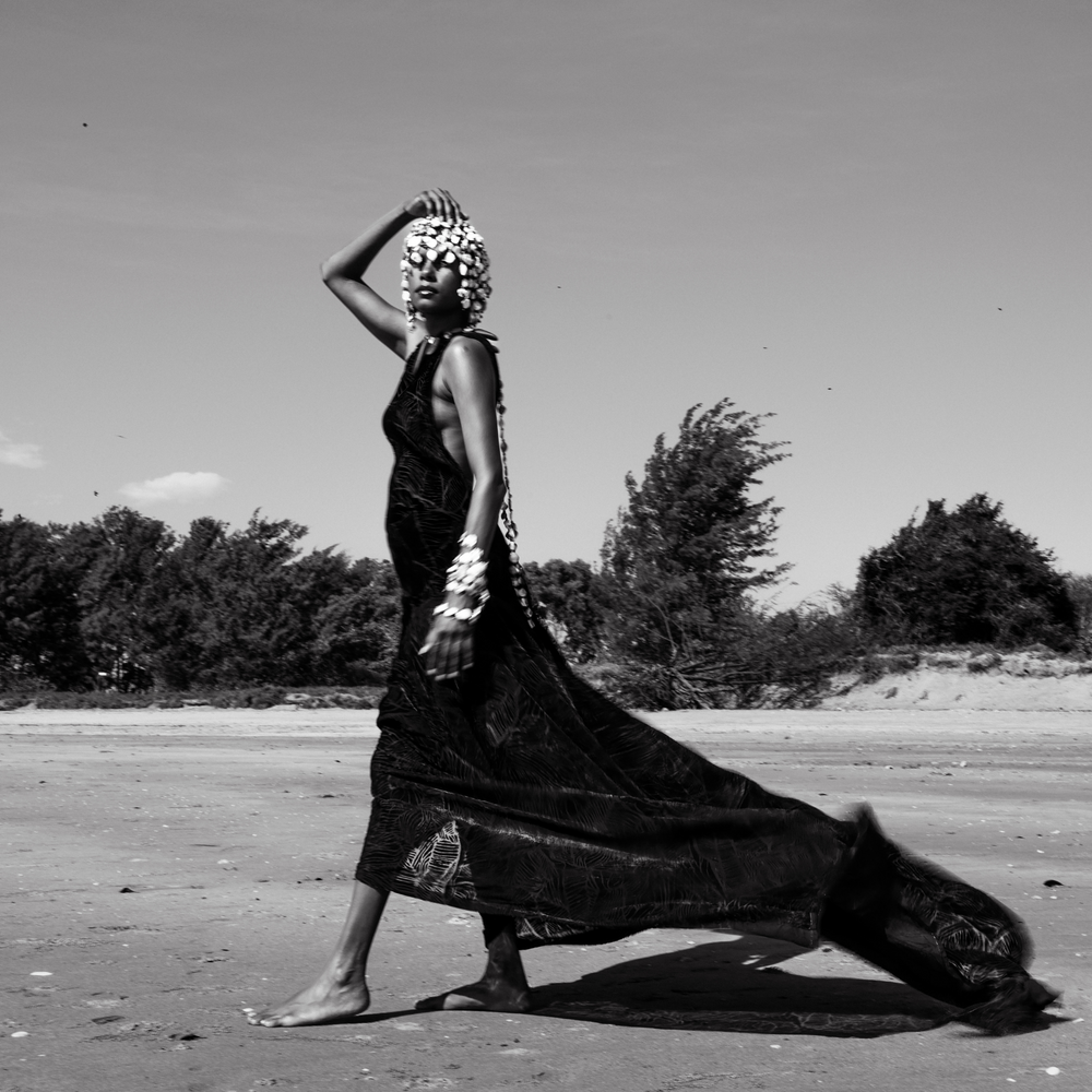 CUSTOM WALUNG HAND ETCHED SILK DEVORE GOWN